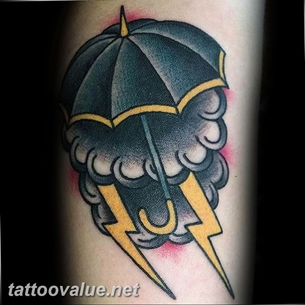 photo tattoo umbrella 06.12.2018 №093 - example of tattoo design umbrella - tattoovalue.net